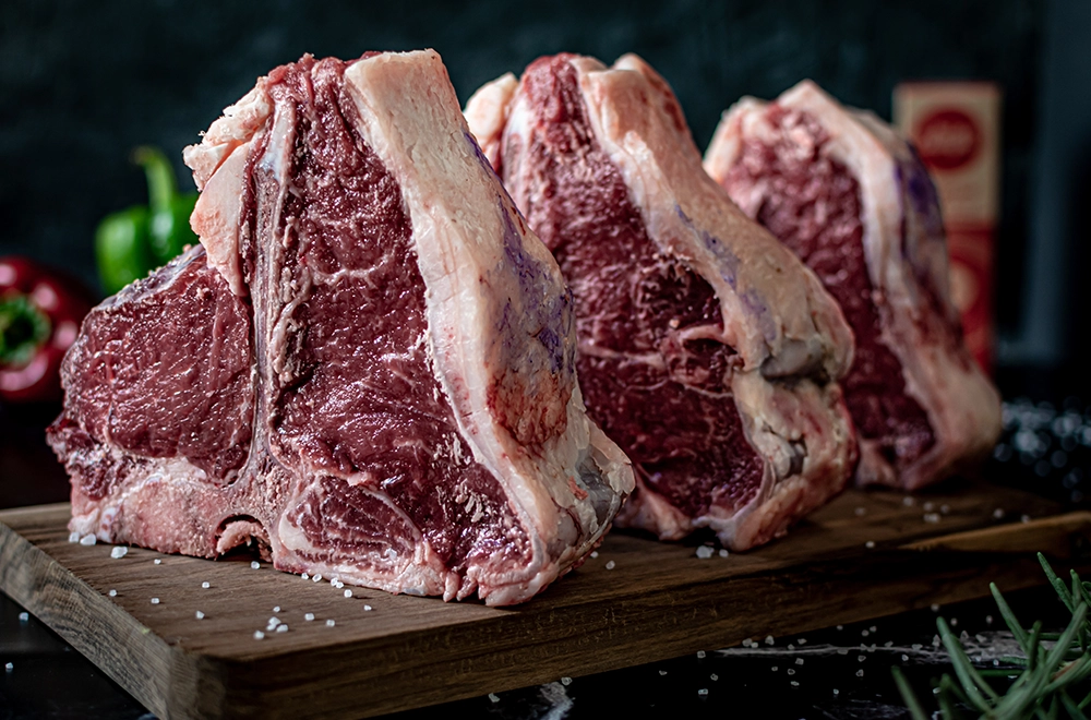 Carnes del Penedès con presentación mediterránea